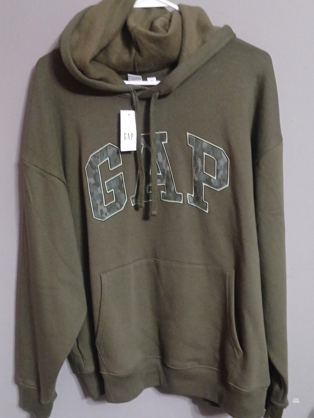 GAP Men's Olive Green Pullover Hoodie